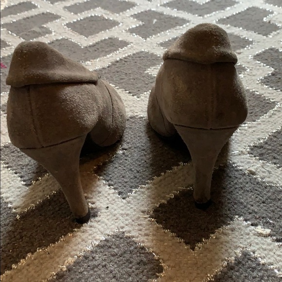 Deep vamp gray suede booties grey shooties heels 6 - Picture 7 of 7